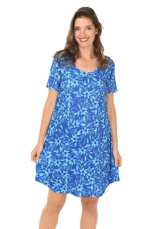 Violet Floral Joy Cover-Up Dress