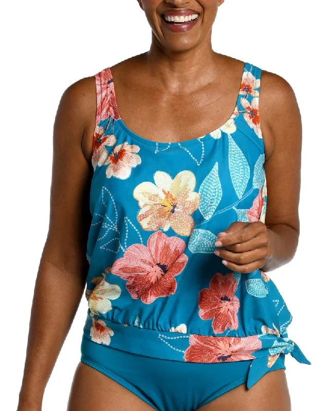 2023 Maxine Crafted Botanical Blouson Tankini - MM3CF67