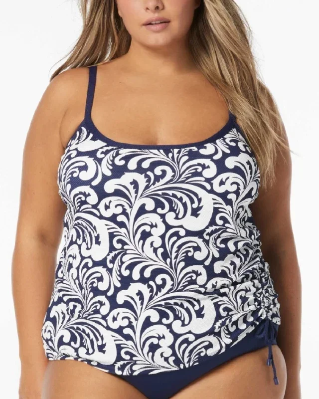 2024 Beach House Women's Plus Sea Spray Bridget Underwire Tankini Top - Hw1d382