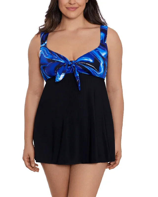 2024 Longitude Infinite Shine Tie Front Swimdress - L240130