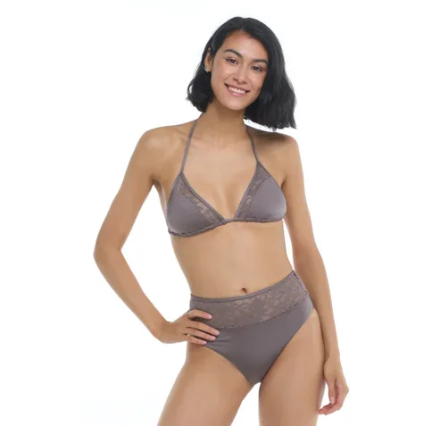 Body Glove Lace Dita Triangle Bikini Top - Fossil