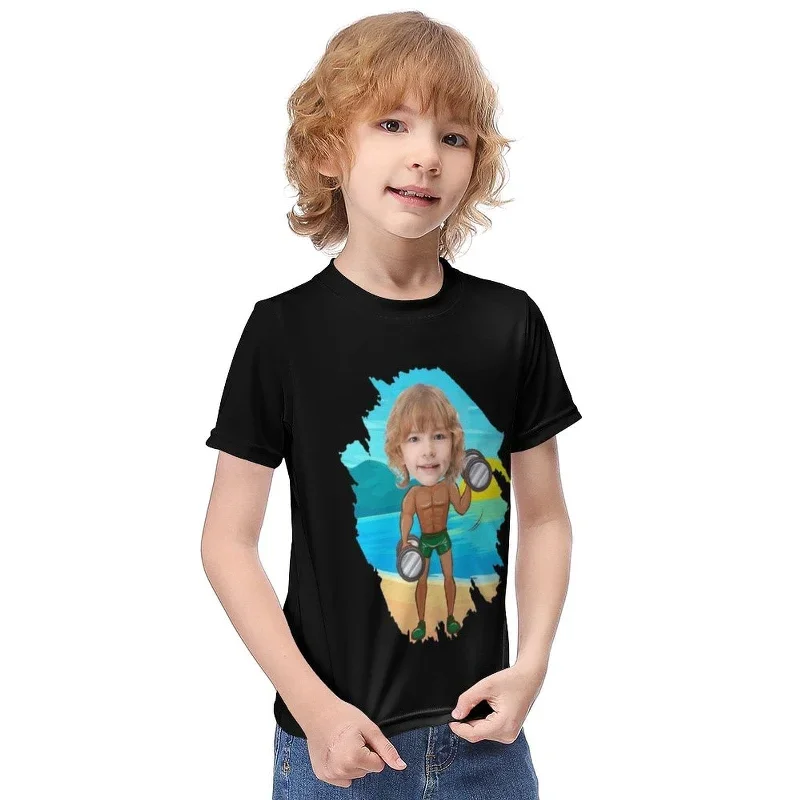 6-12y-custom-face-athlete-cute-kids-t-shirt-for-boy-girl