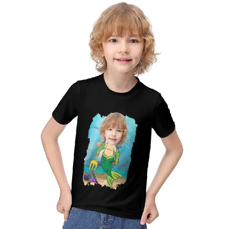 6-12y-custom-face-transform-into-a-sea-monster-cute-kids-t-shirt-for-boy-girl