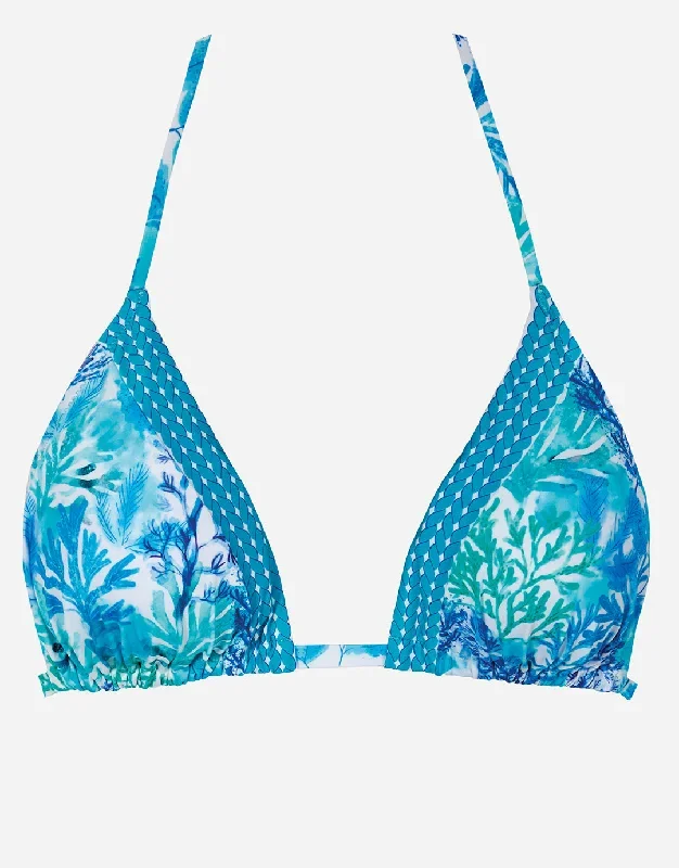 Coral Triangle Bikini Top - Turquoise