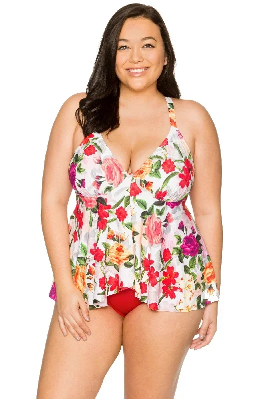 Curve Rose Garden Harper Fly-Away Tankini