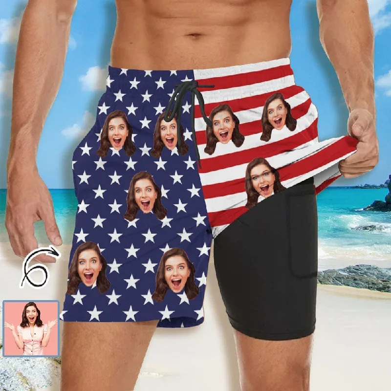 custom-face-american-flag-womens-tankini-sets-mens-beach-shorts