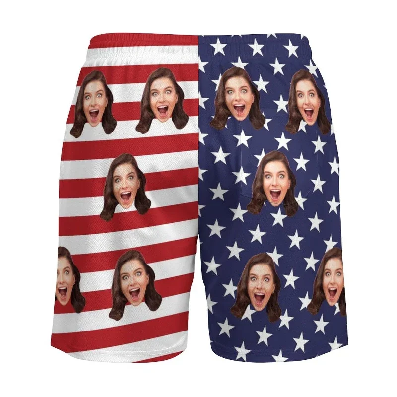 custom-face-american-flag-womens-tankini-sets-mens-beach-shorts