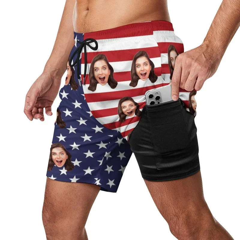 custom-face-american-flag-womens-tankini-sets-mens-beach-shorts