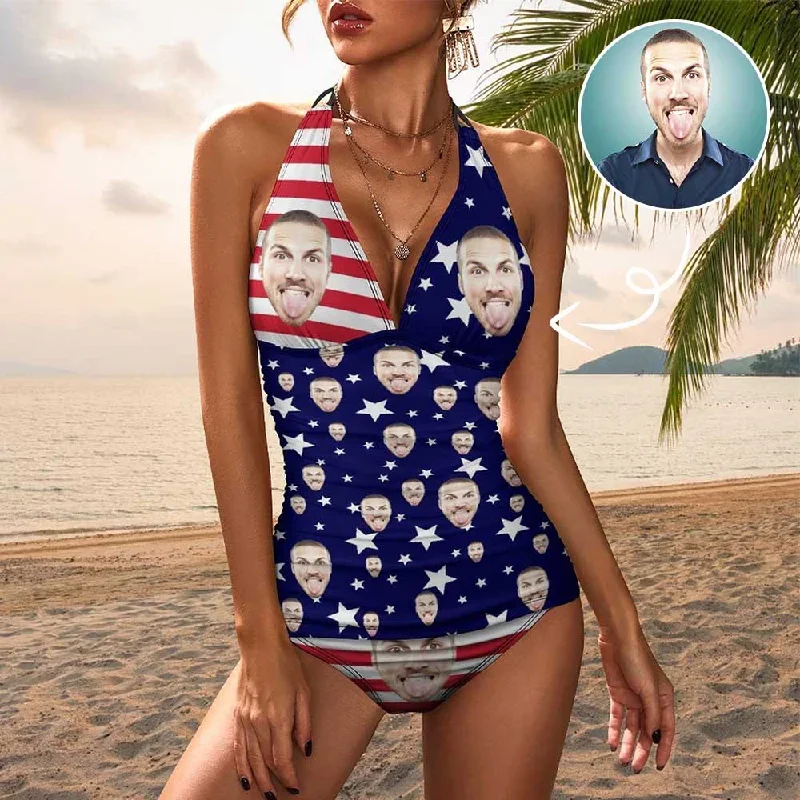 custom-face-american-flag-womens-tankini-sets-mens-beach-shorts