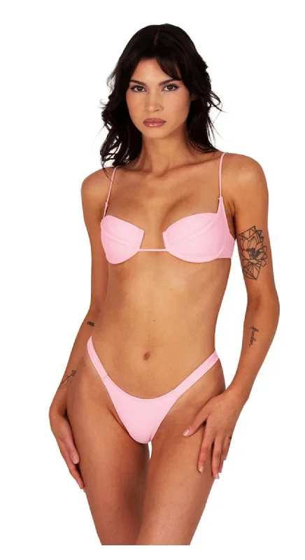 DARYN UNDERWIRE BIKINI TOP - BABY PINK