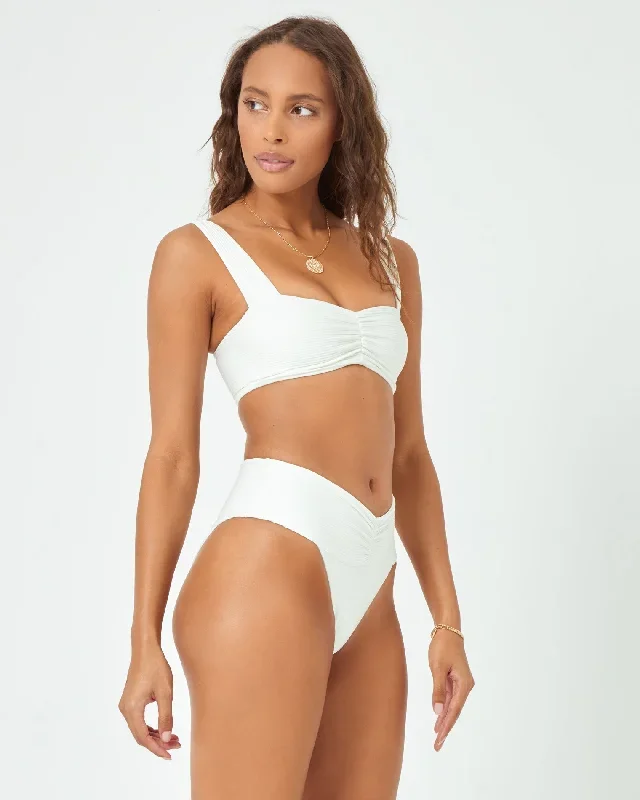 Eco Chic Repreve Bardot Bikini Bottom - Cream