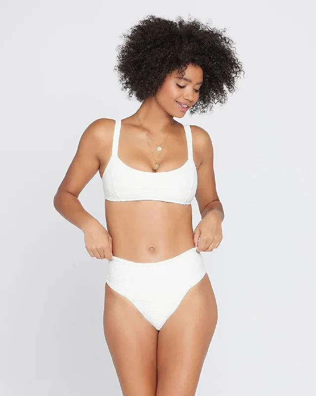 Eco Chic Repreve Jess Bikini Top - Cream