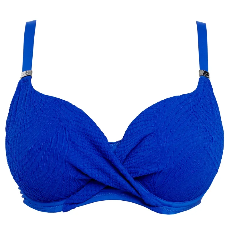 Ottawa Wrap Front Full Cup Bikini Top Pacific Blue - Fantasie Swim