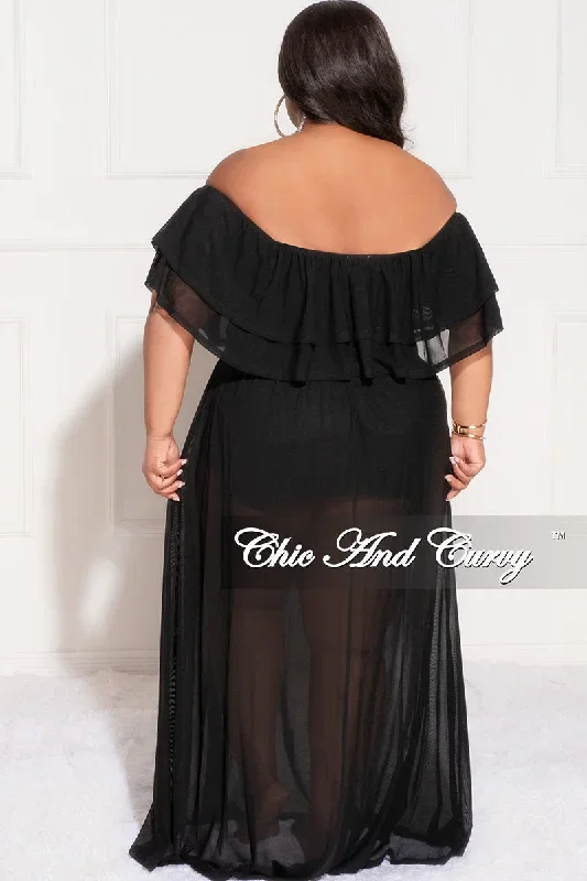 final-sale-plus-size-ruffle-off-the-shoulder-mesh-bodysuit-dress-in-black