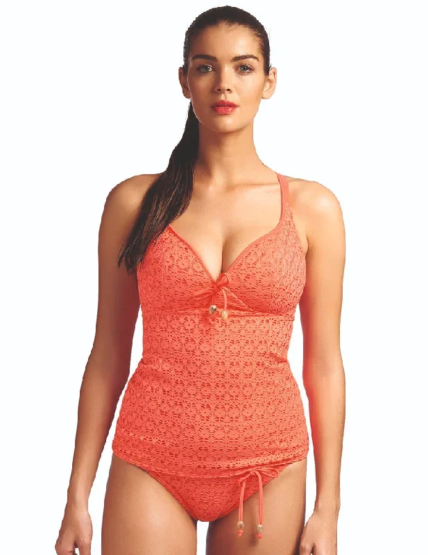 Freya Swimwear Spirit AS3906 Soft Cup Coral Plunge Tankini Top