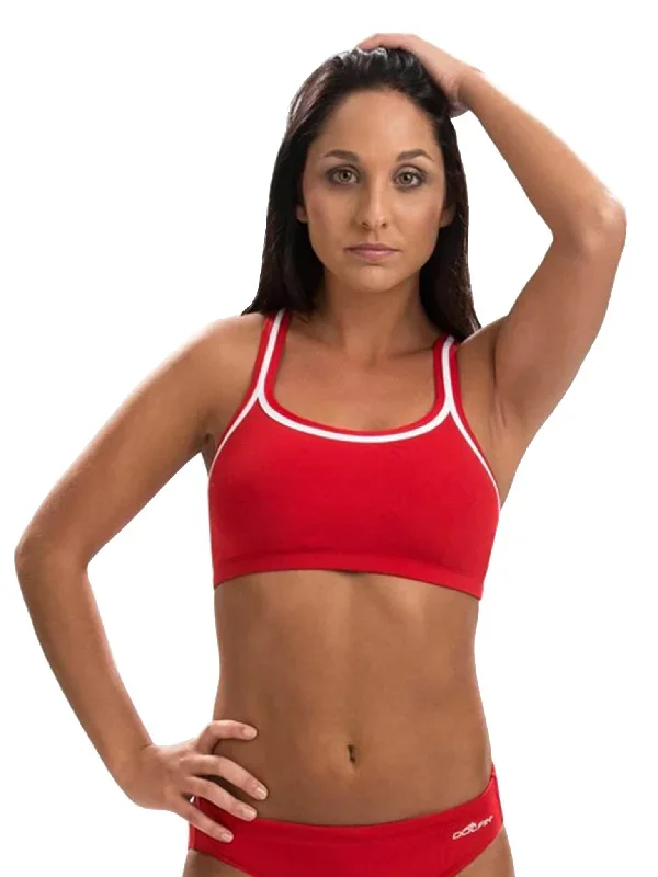 Women's Solid Bikini Top - Red