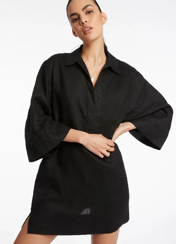 Jetset Pullover Kaftan - Black