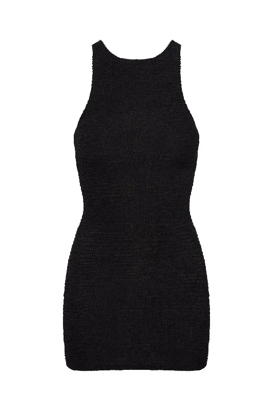 Kokomo Dress - Black Crinkle