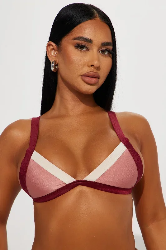 Luxe Escape Triangle Bikini Top - Rose