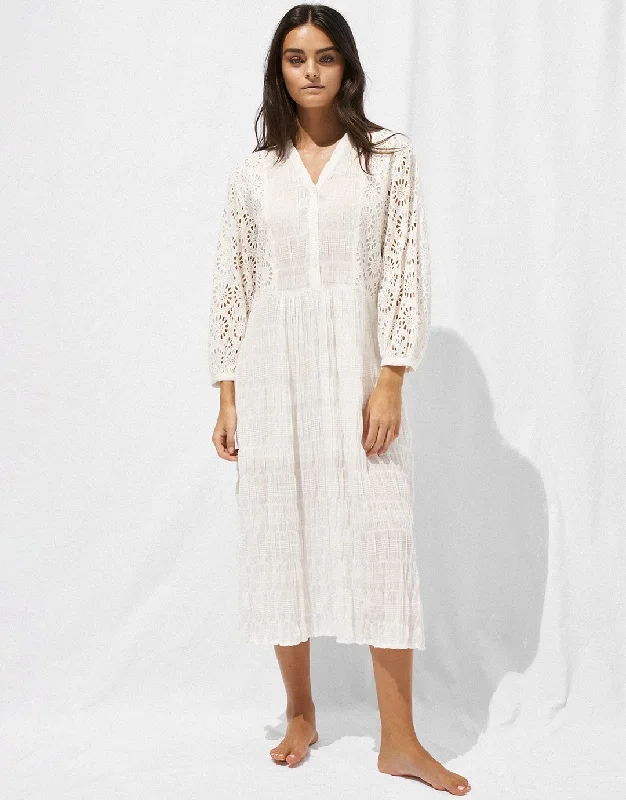 Midi Beach Dress - Optic White