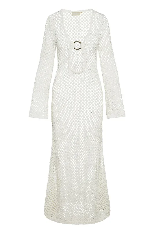 Montego Dress - White Crochet