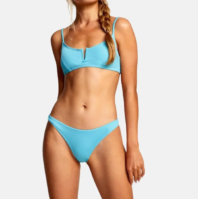 No Matter Skimpy French Bikini Bottoms In Blue Crest