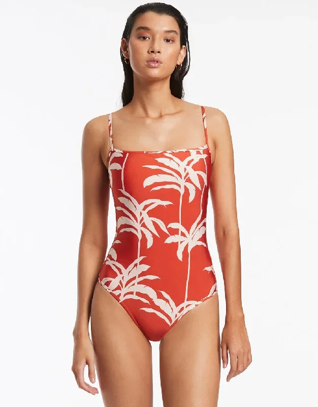 Palme Tank Swimsuit - Cherry