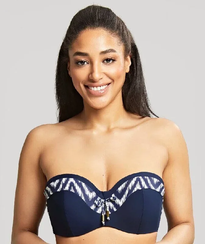 Panache Swimwear Oceana Bandeau Bikini Top - Navy