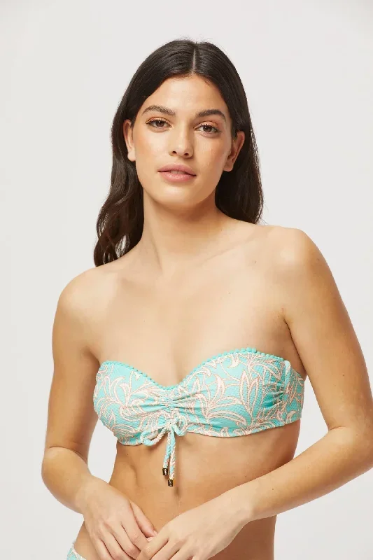 Prickly Pear Ruched Bandeau Top