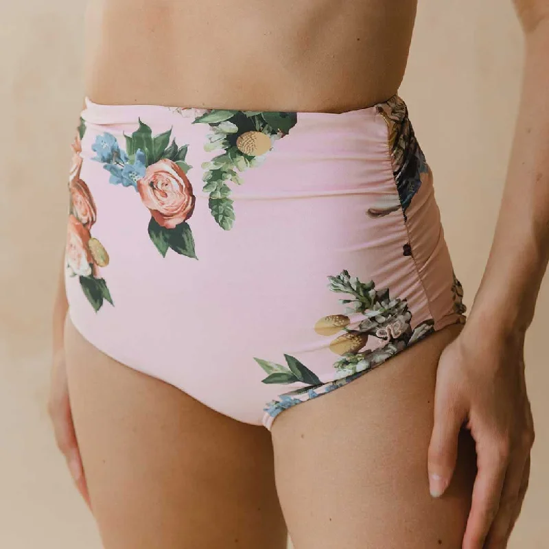 rose-pink-ruched-high-waisted-bottoms