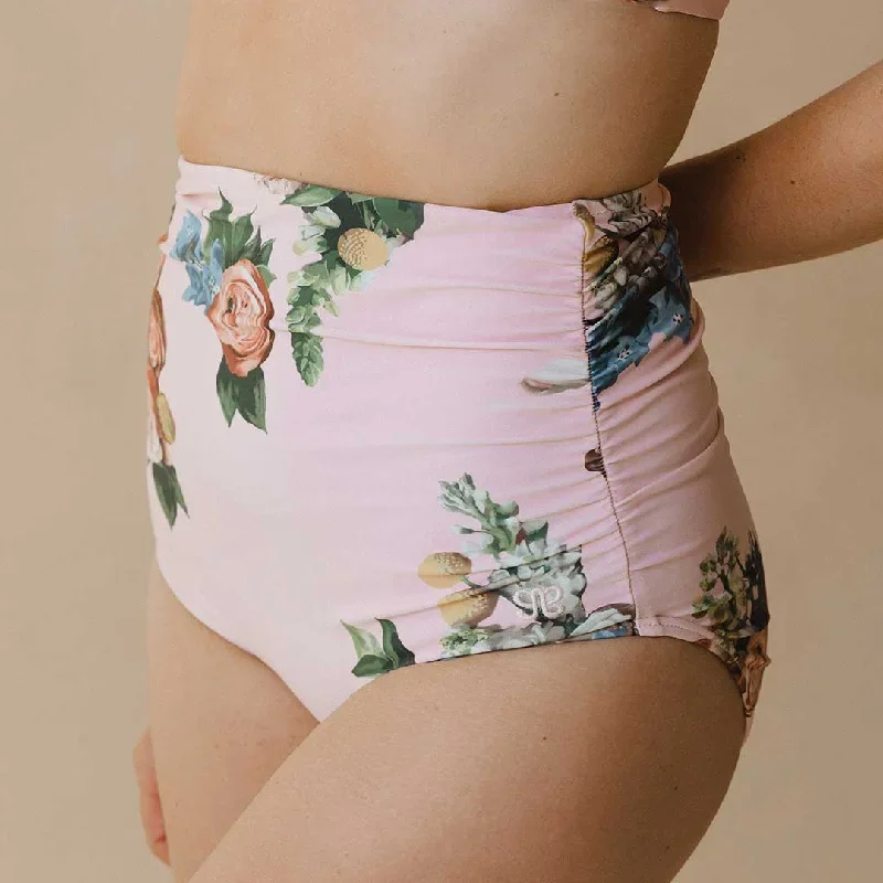 rose-pink-ruched-high-waisted-bottoms