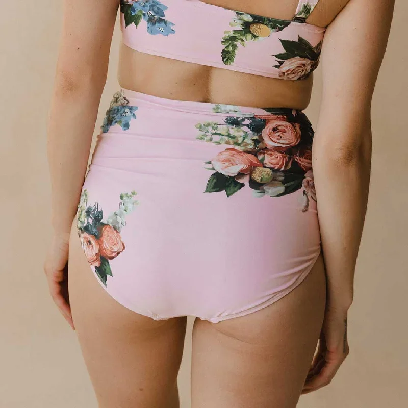 rose-pink-ruched-high-waisted-bottoms