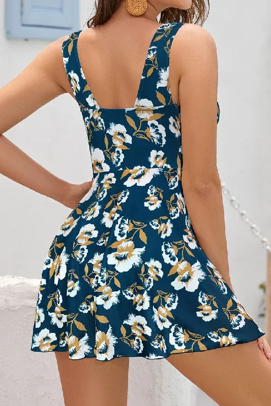 Dark Blue-saffron Print