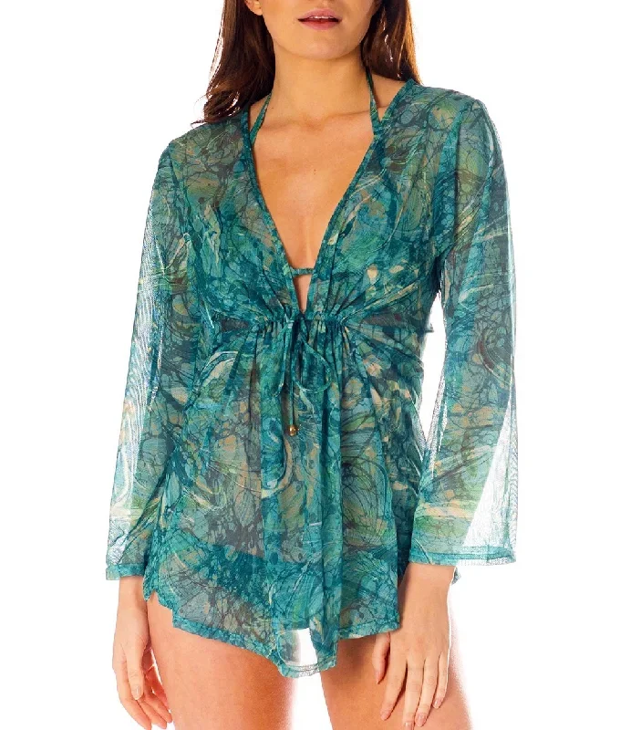 Santorini Tan Through Short Kaftan