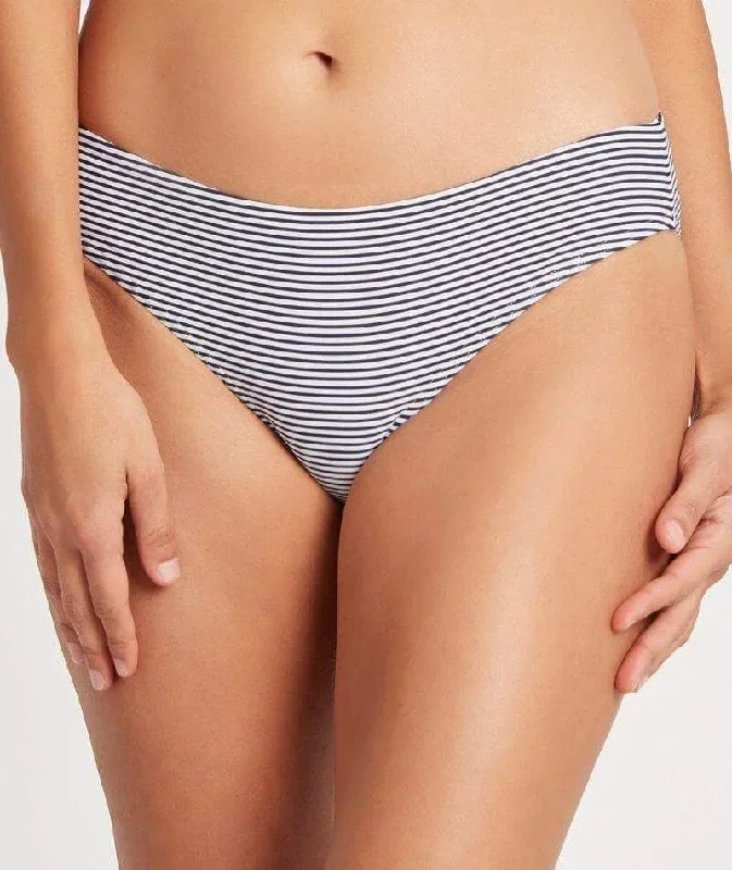 Sea Level Positano Stripe Hipster Bikini Brief - Night Sky