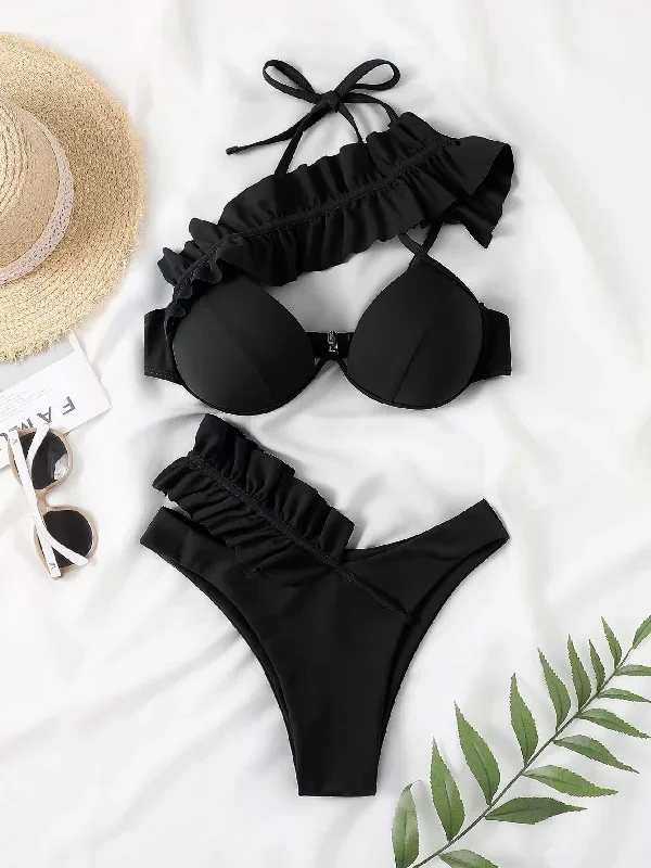 sexy-solid-ruffled-bikini