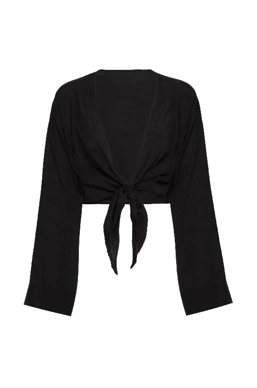 Tahiti Tie Top - Black