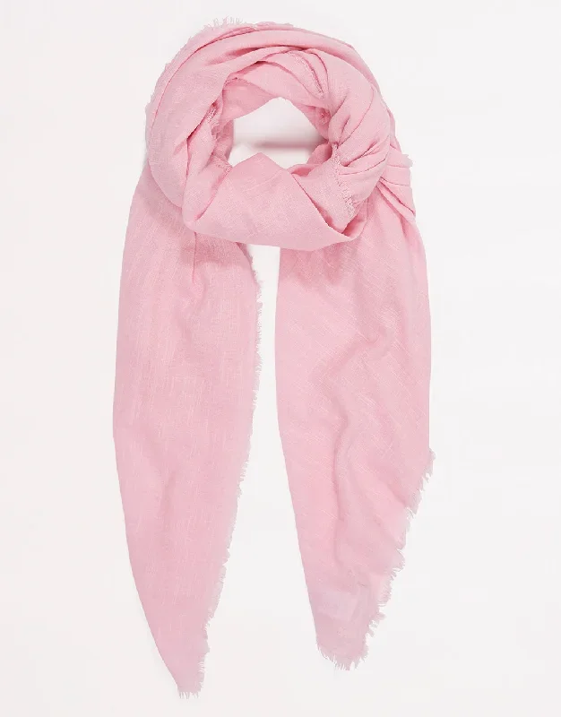 Textured Cotton Beach Wrap - Pink