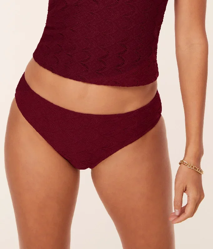 The Bikini Bottom - Scallop Crochet - Syrah