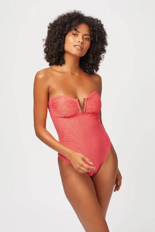 Tortola V-Bar Bandeau Swimsuit