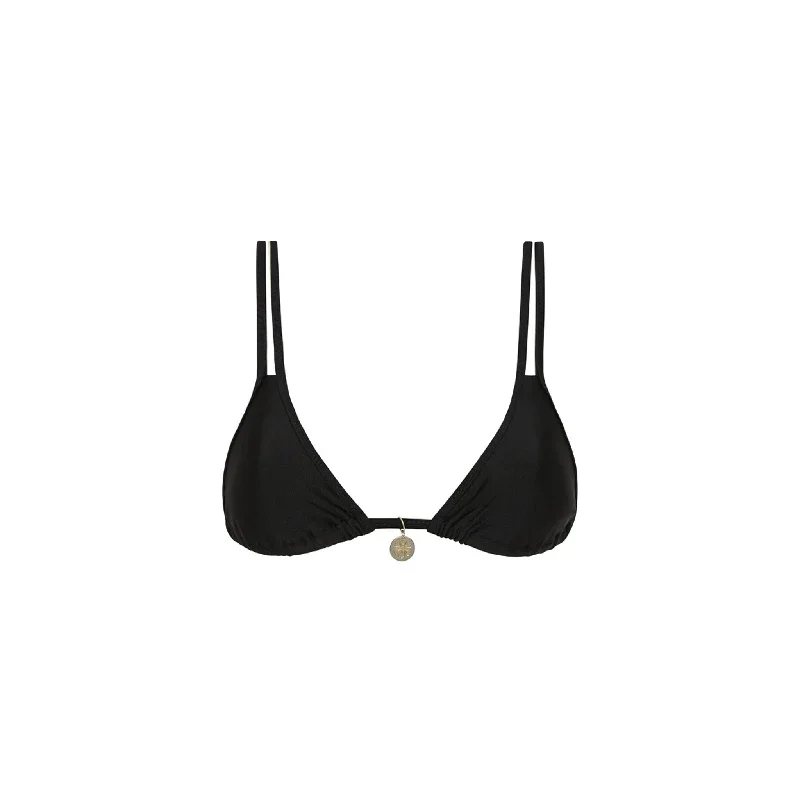 Twin Strap Bralette Bikini Top - Moonlight Black