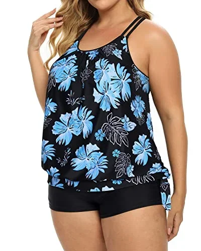 black blue floral